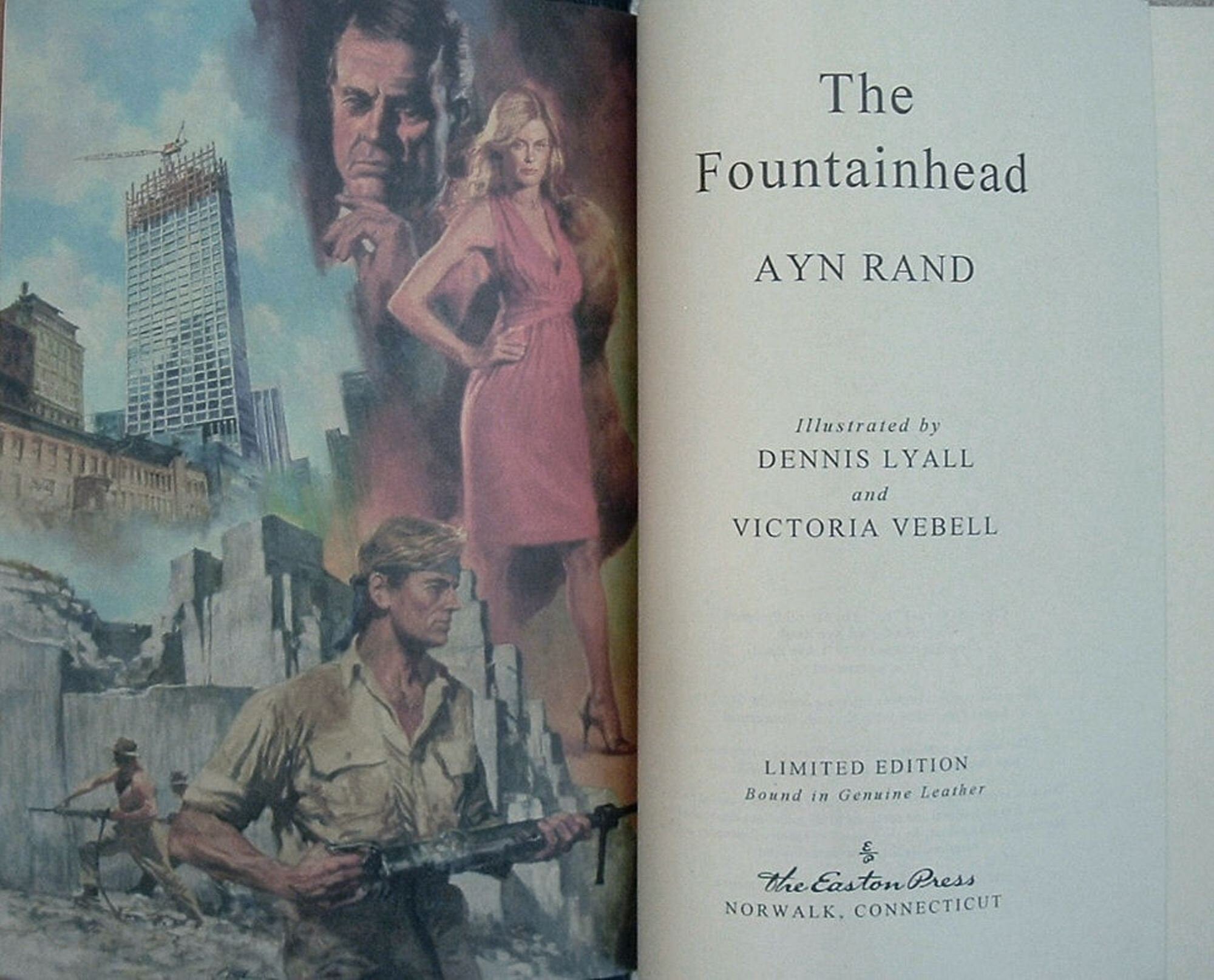 THE FOUNTAINHEAD by Ayn Rand Easton Press Genuine Leather Brand As New