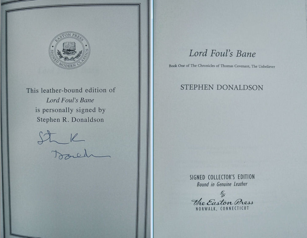 LORD FOULS BANE by Stephen Donaldson Easton Press Signed New Sealed