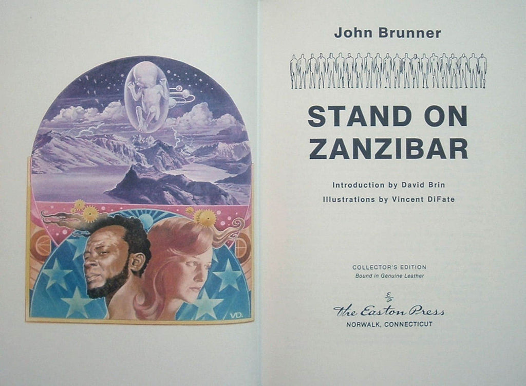 STAND ON ZANZIBAR by John Brunner Easton Press Leather 1987