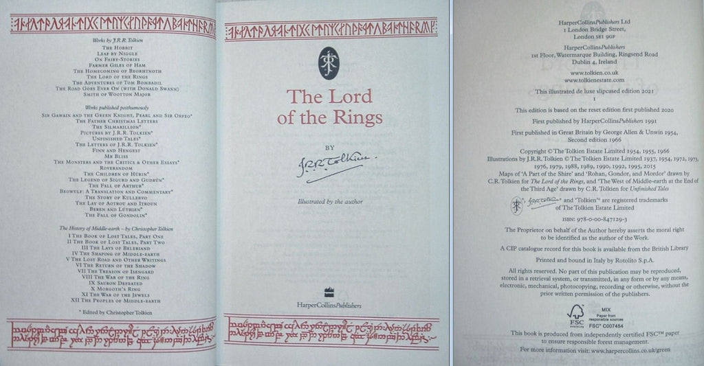 The LORD Of THE RINGS by J.R.R. Tolkien Illustrated Deluxe Edition New In Box