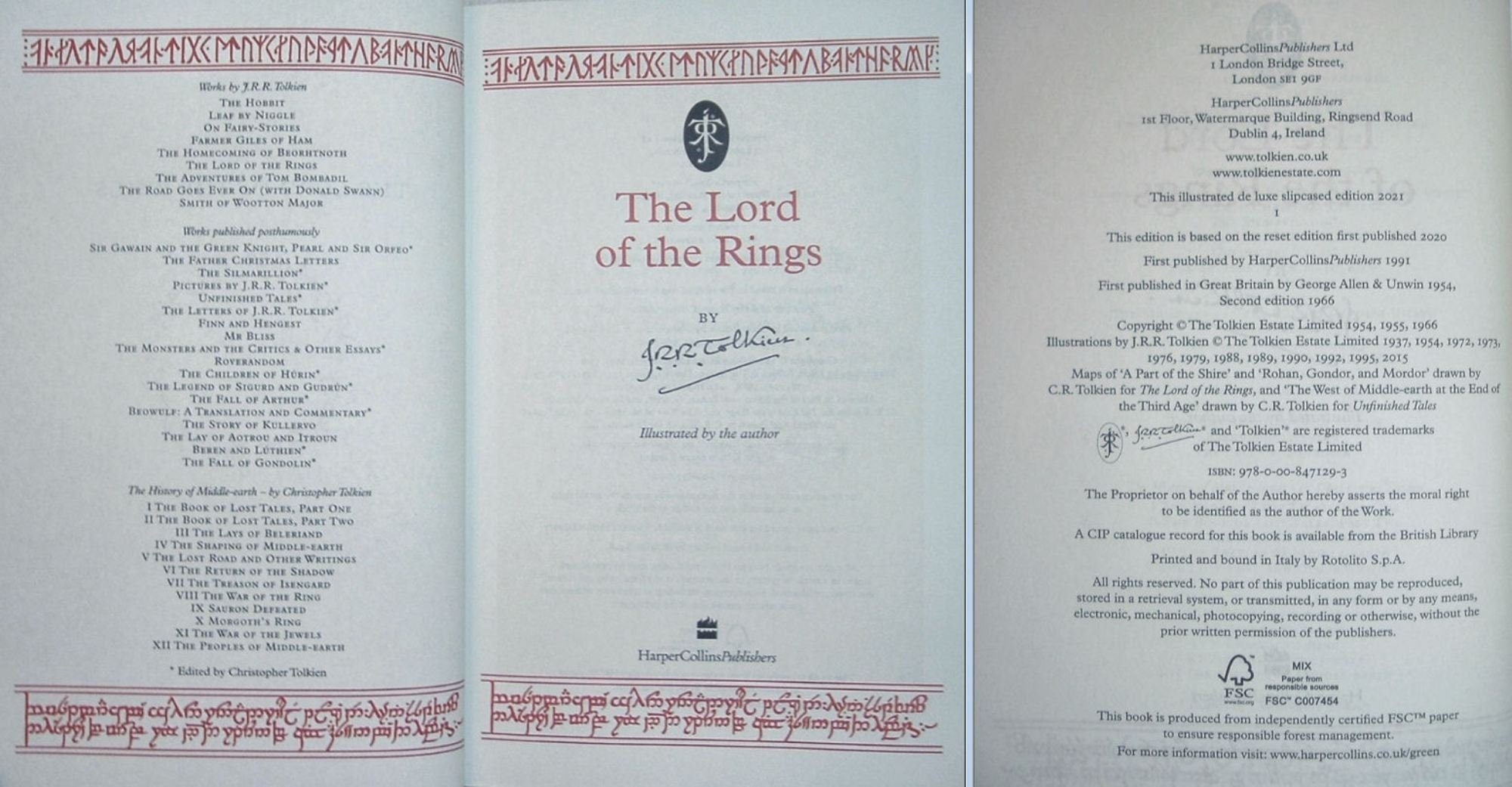 The LORD Of THE RINGS by J.R.R. Tolkien Illustrated Deluxe Edition New In Box