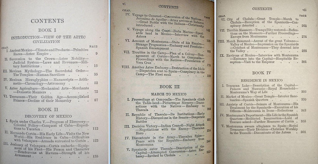 The CONQUEST OF MEXICO by William Prescott Oxford University Press 2 Volume Set 1915