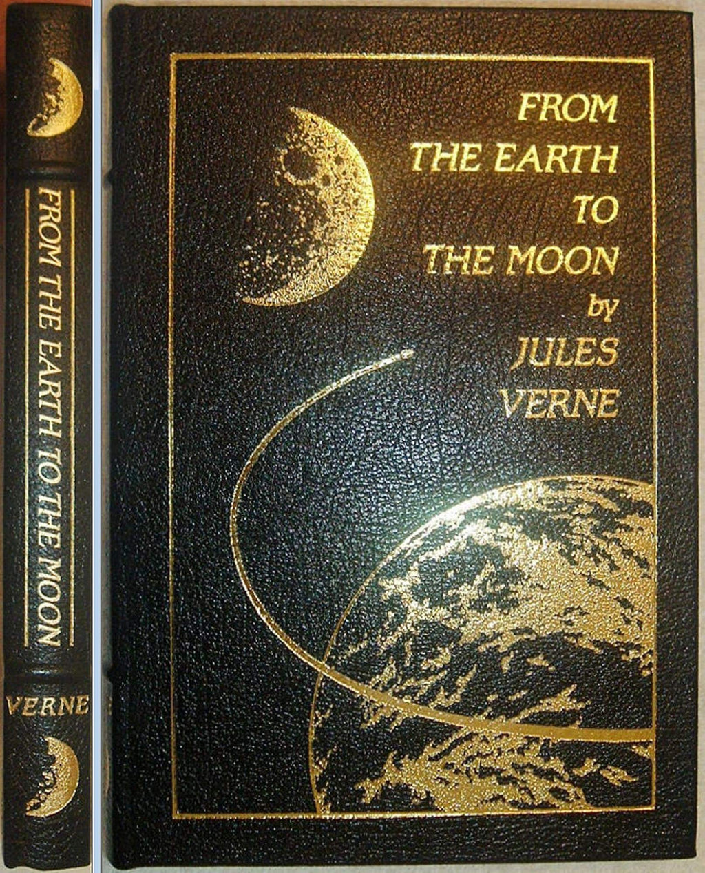 From The EARTH To The MOON by Jules Verne Easton Press Leather As New 1970