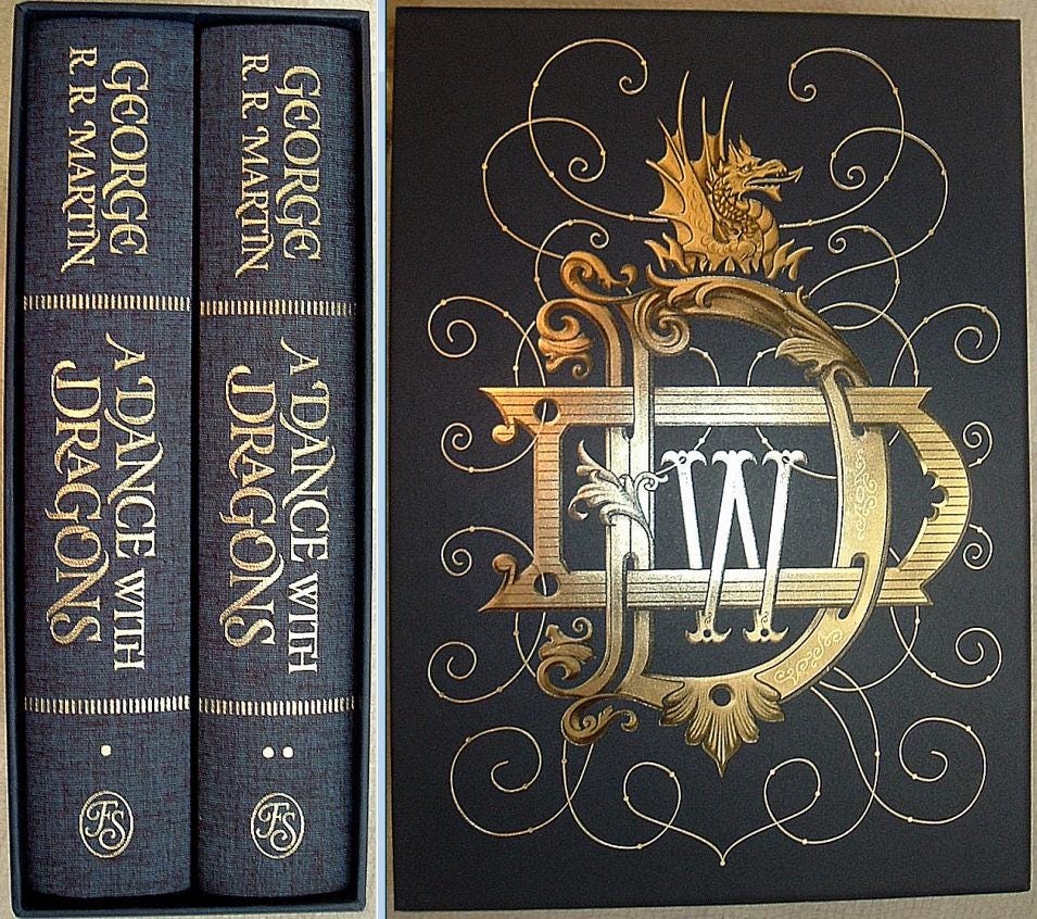 A Dance With Dragons by George R.R. Martin Folio Society Illustrated 2 Volume Set