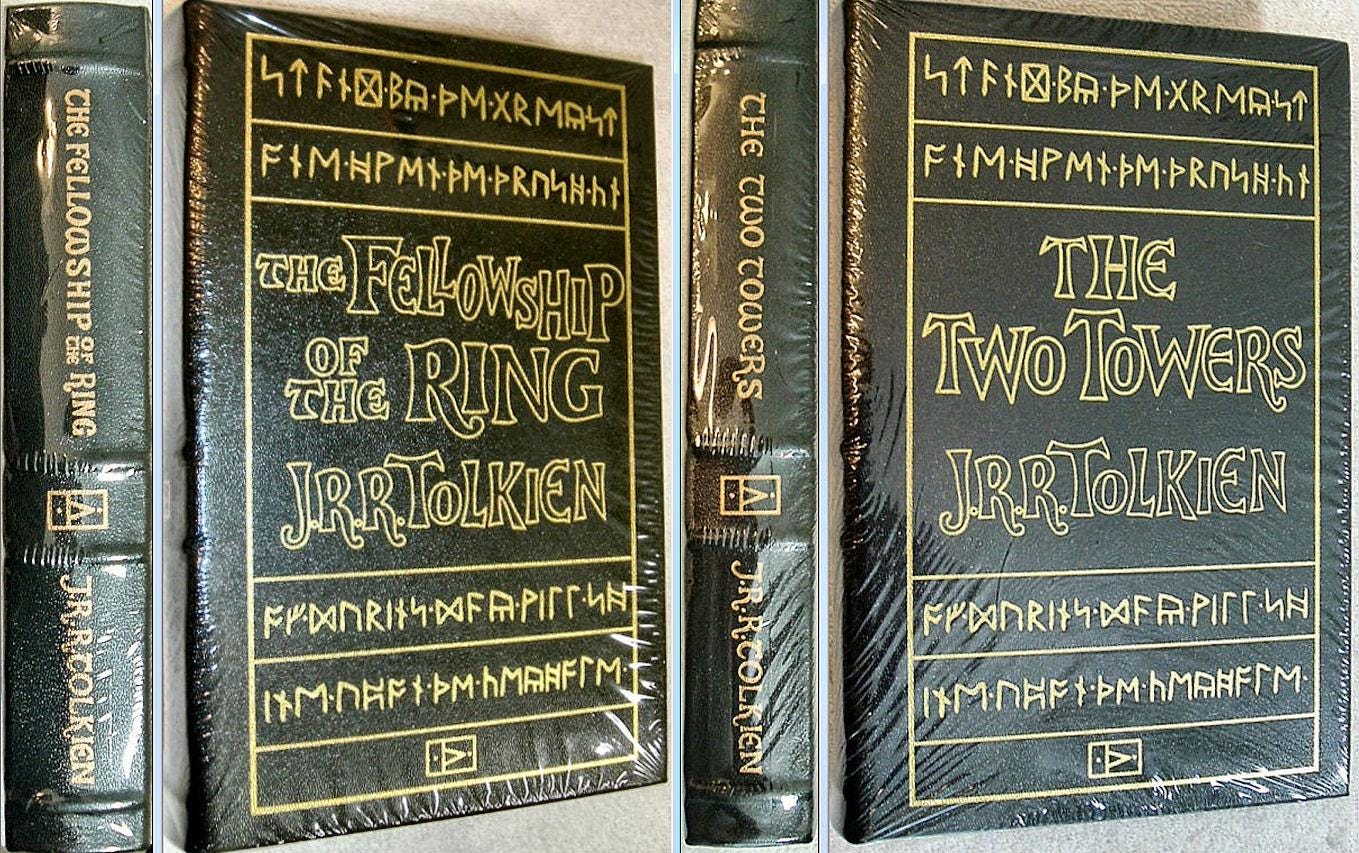 Lord Of The Rings JRR Tolkien 5 Volume Set Easton Press Leather Brand New