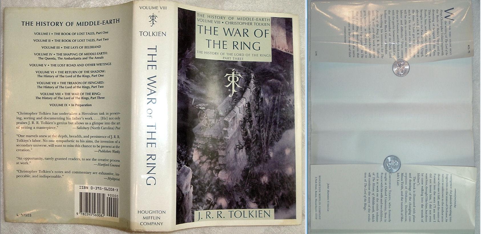 The War Of The Ring Volume VIII by JRR Tolkien First Edition 1990