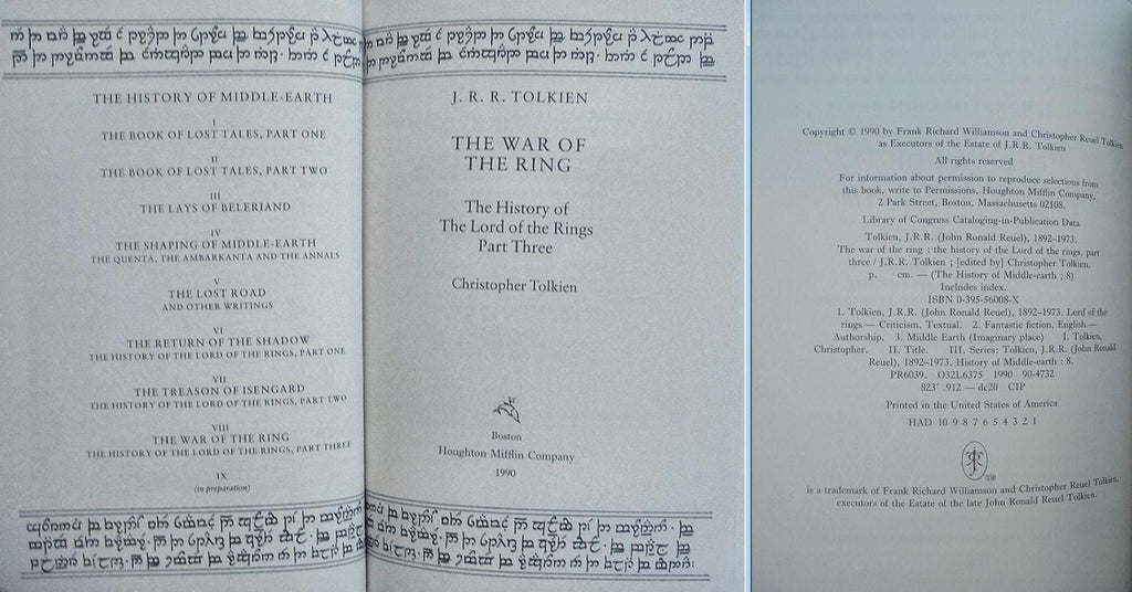 The War Of The Ring Volume VIII by JRR Tolkien First Edition 1990