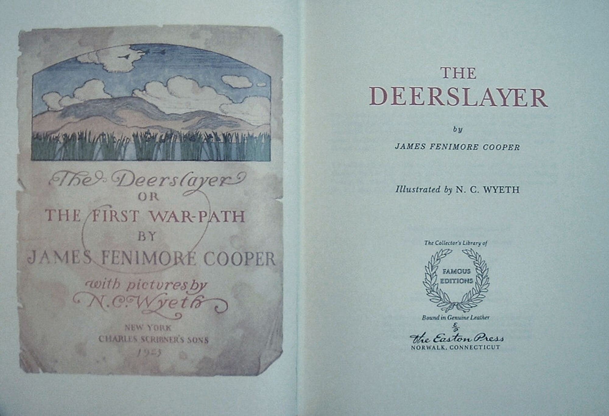 THE DEERSLAYER by James Fenimore Cooper Easton Press Leather NC Wyeth Illustrated 1998