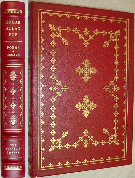 EDGAR ALLAN POE Poems & Essays The Franklin Library Leather Brand New In Box 1977