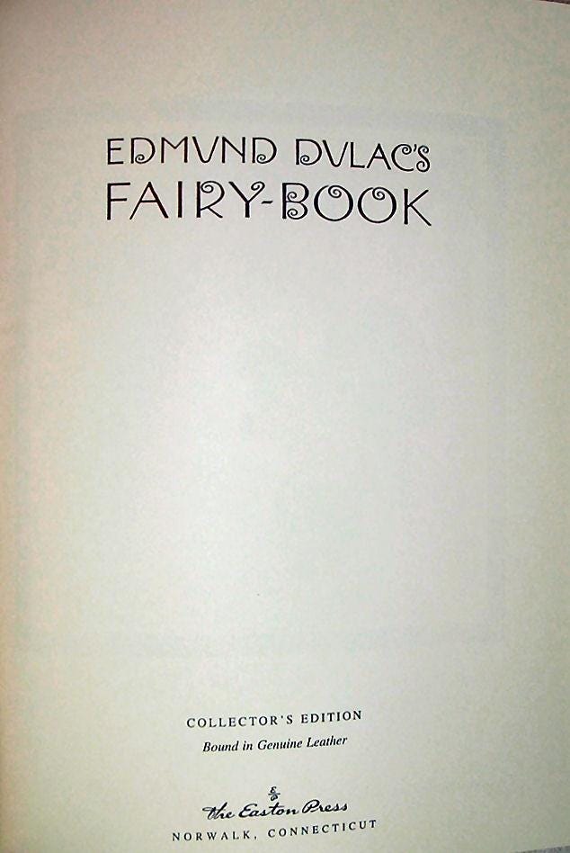 Edmund Dulac's Fairy Book Easton Press Leather 1996