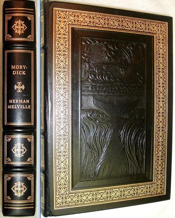 MOBY DICK or The Whale by Herman Melville Oxford University Press Leather 1981
