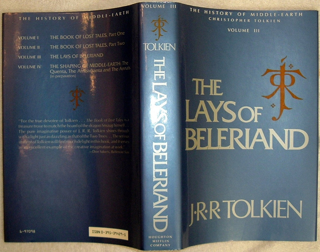 The LAYS of BELERIAND Volume III by J.R.R Tolkien True First Edition 1985