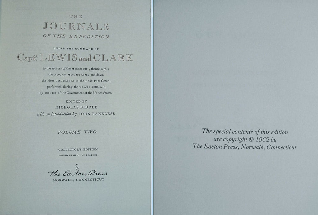 Lewis and Clark Expedition: Easton Press Leather 2-Volume Set
