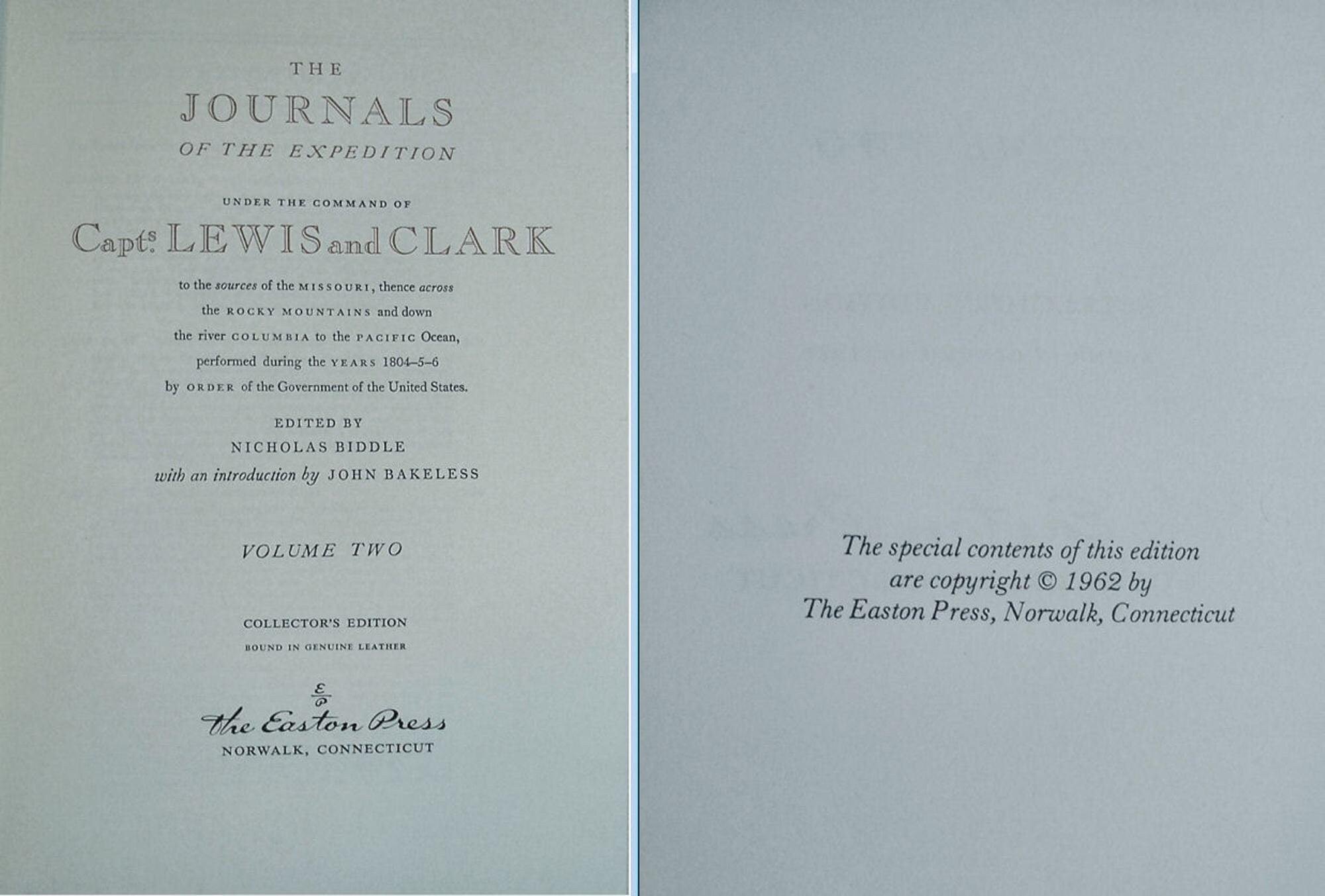 Lewis and Clark Expedition: Easton Press Leather 2-Volume Set
