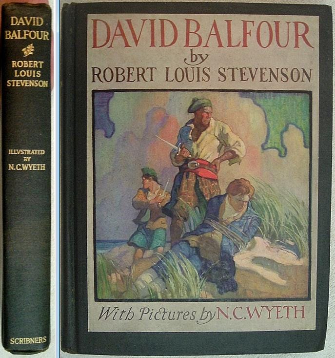 DAVID BALFOUR by Robert Louis Stevenson illus by NC Wyeth Scribners First Edition 1924