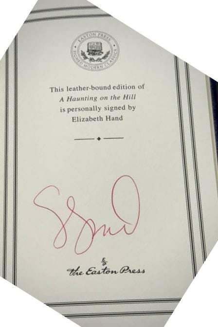 A Haunting On The Hill by Elizabeth Hand Easton Press Leather New Signed