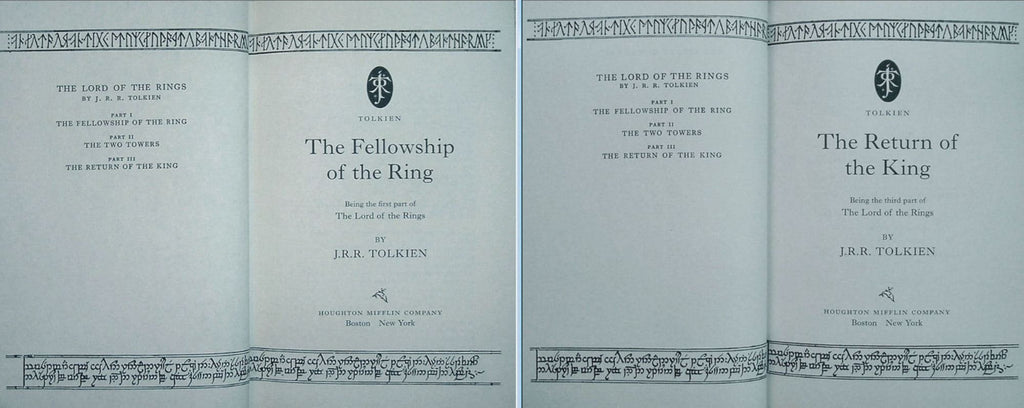 The LORD Of The RINGS Trilogy and The Hobbit by JRR Tolkien with New Custom Dust Jackets