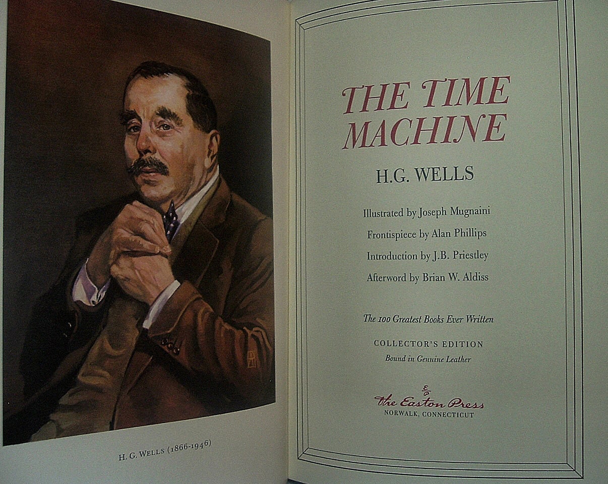 THE TIME MACHINE by H. G. Wells Easton Press Leather As New 2002