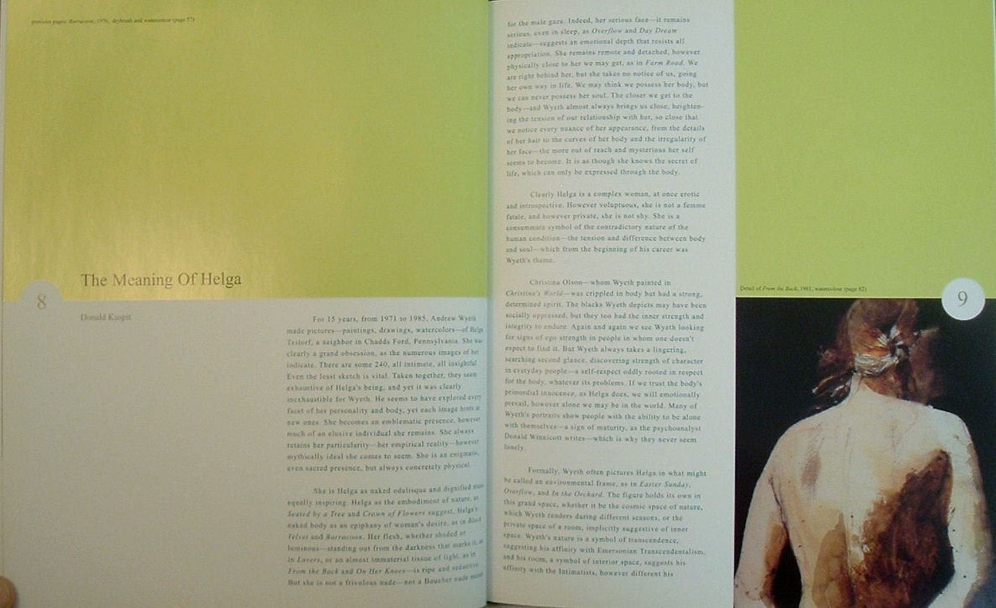 Andrew Wyeth's Helga by Donald Kuspit Limited Edition As New 2004
