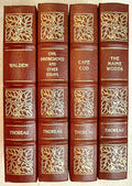 Walden, Cape Cod, The Maine Woods, & Civil Disobedience by Henry David Thoreau Easton Press Leather 4 Volume Set