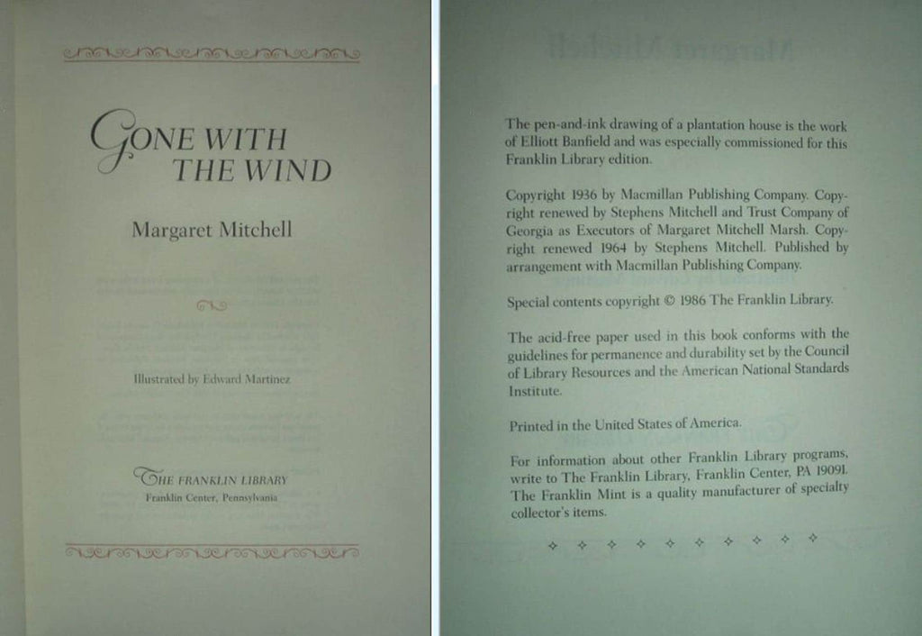 Gone With The Wind: Franklin Library Patron's Edition New Sealed 1986