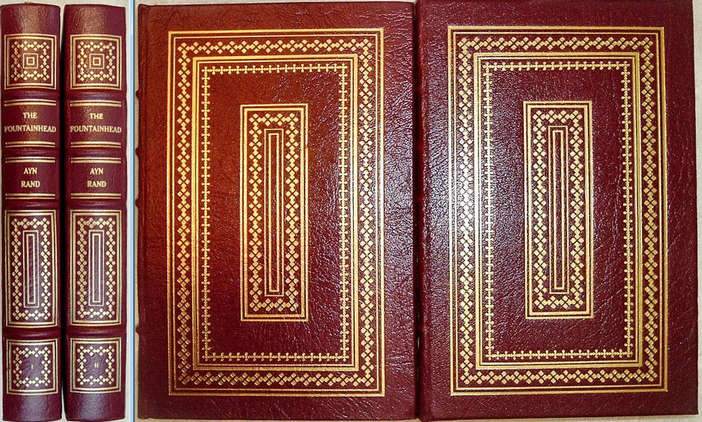 THE FOUNTAINHEAD by Ayn Rand 2 Volume Set Easton Press Leather 1989