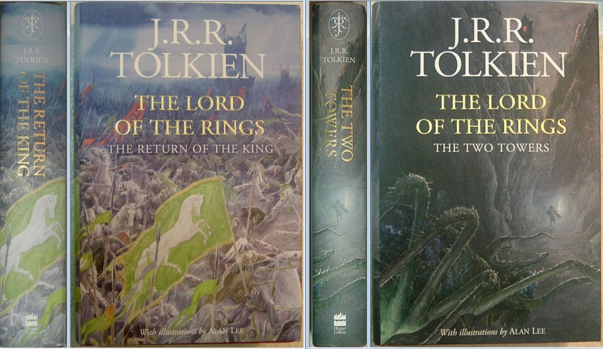 The HOBBIT & The LORD Of The Rings by JRR Tolkien 4 Vol Set illus by Alan Lee New Hardcovers