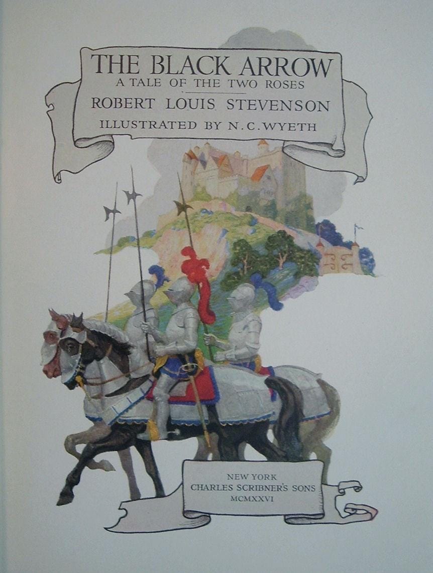 The BLACK ARROW by Robert Louis Stevenson Illus by NC Wyeth 1926