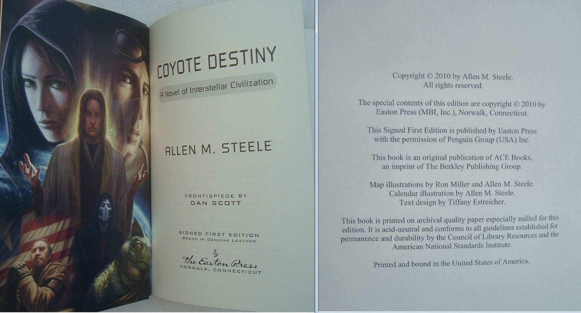 COYOTE DESTINY by Allen M Steele Easton Press Signed First Edition 2010