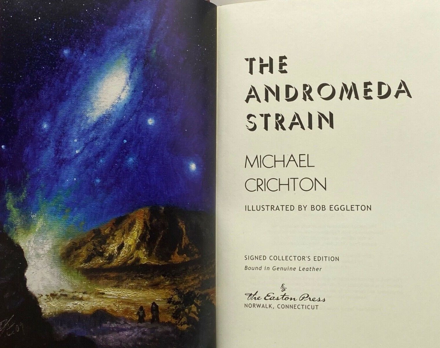 The ANDROMEDA STRAIN by Michael Crichton Easton Press Leather Signed 211 of Only 500