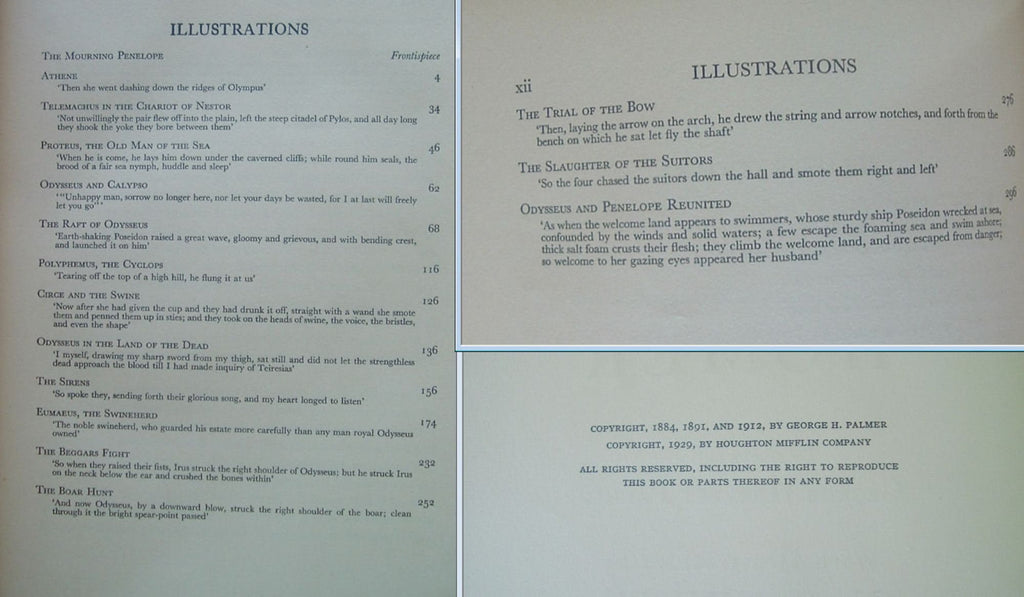 The Odyssey of Homer: 1929 First Edition, N.C. Wyeth Illustrations