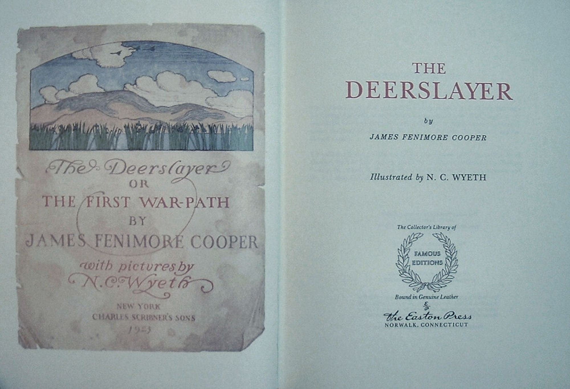 THE DEERSLAYER by James Fenimore Cooper Easton Press Leather NC Wyeth Illustrated New Sealed 1998