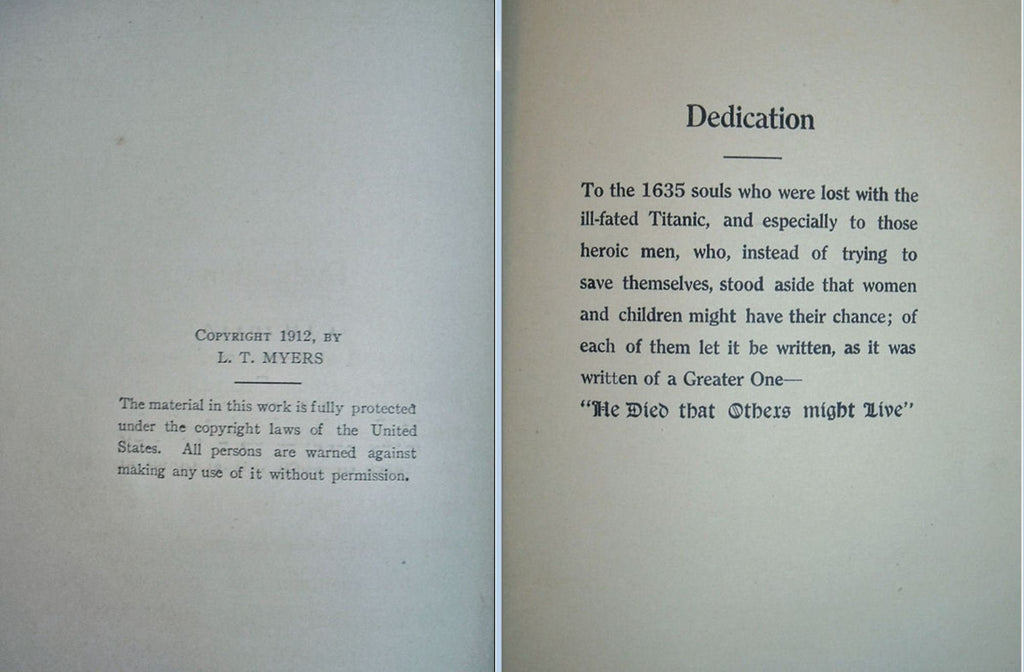 The SINKING Of The TITANIC First Hand Accounts by Survivors First Edition 1912