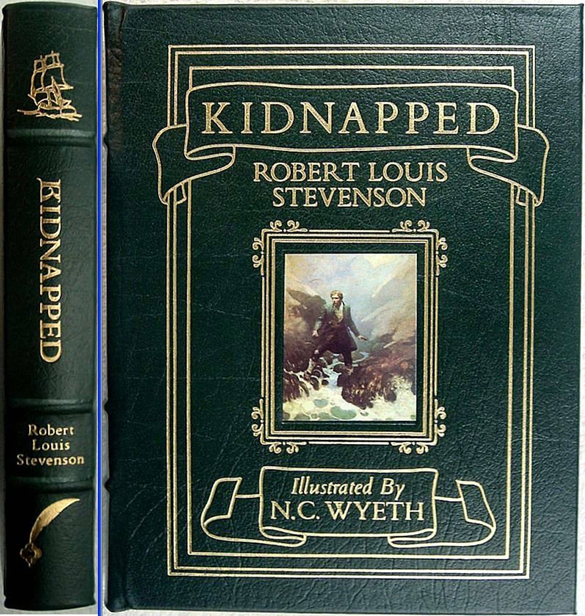 KIDNAPPED by Robert L. Stevenson Easton Press Leather NC Wyeth Illustrated 1991
