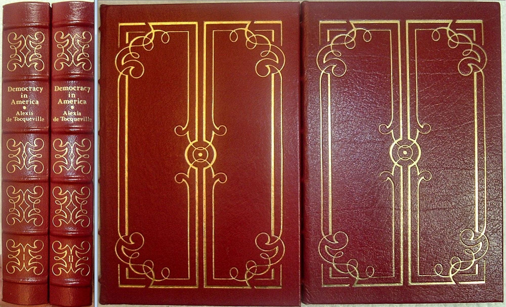 DEMOCRACY In AMERICA by Alexis de Tocqueville 2 Volume Set Easton Press Like New