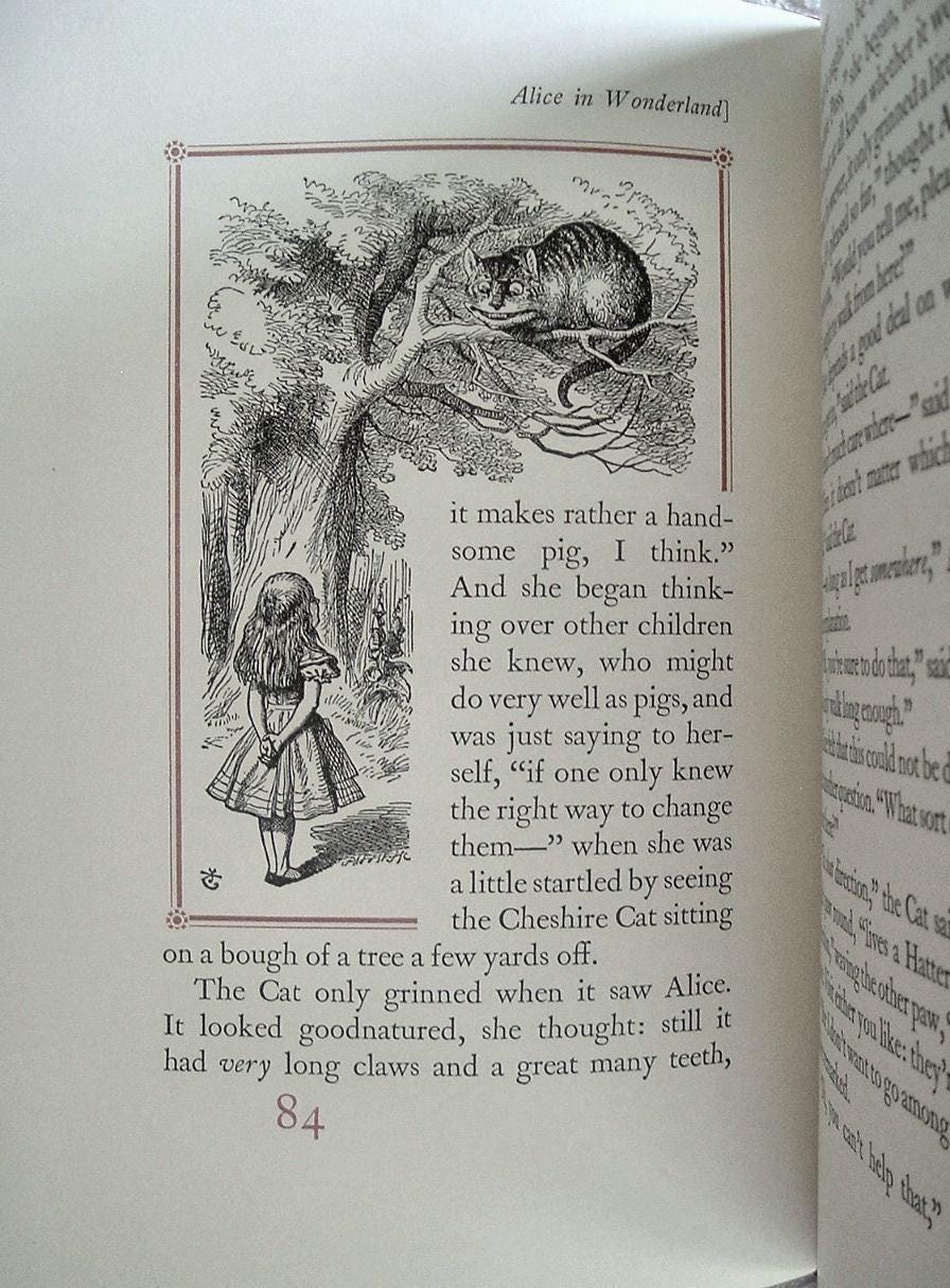 Alice's Adventures in Wonder & Through the Looking Glass by Lewis Carroll Heritage Press 1941