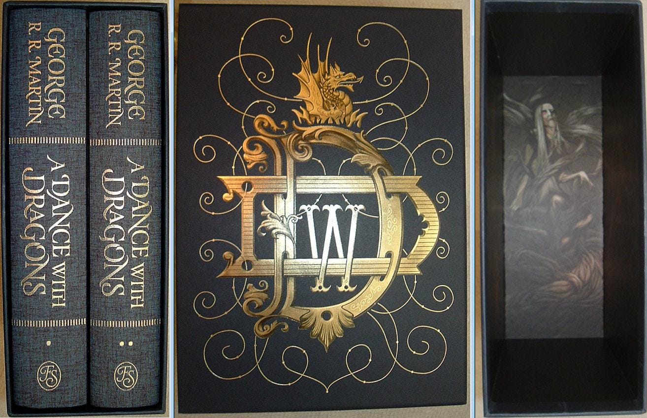 A Dance With Dragons by George R.R. Martin Folio Society Illustrated 2 Volume Set