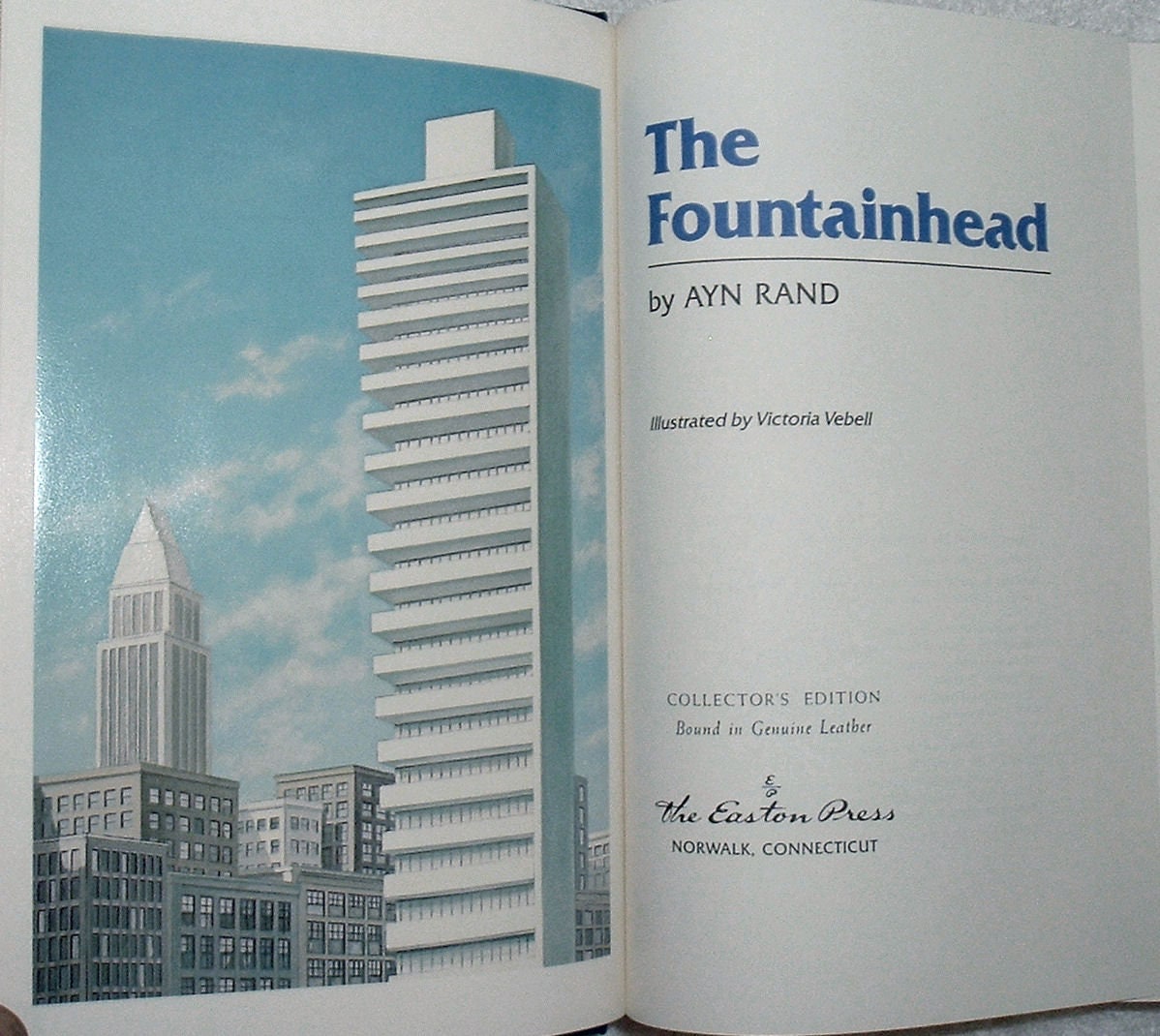 THE FOUNTAINHEAD by Ayn Rand Easton Press Genuine Leather As New 1989