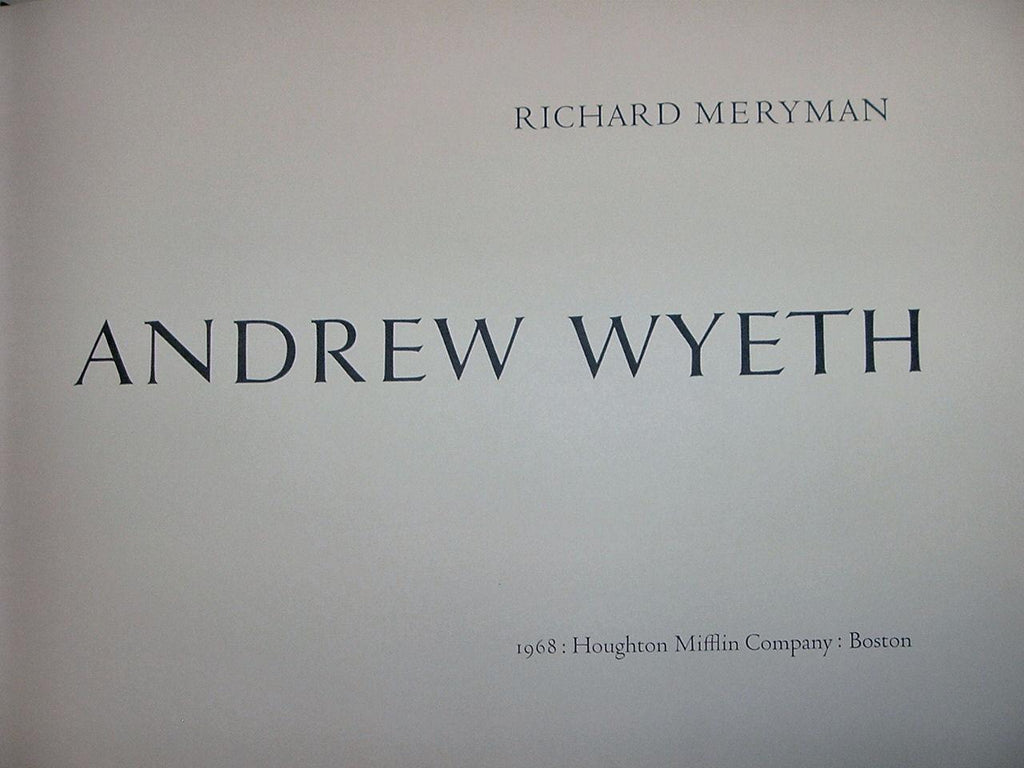 Andrew Wyeth Art Book: First Edition, 1968, Color Prints