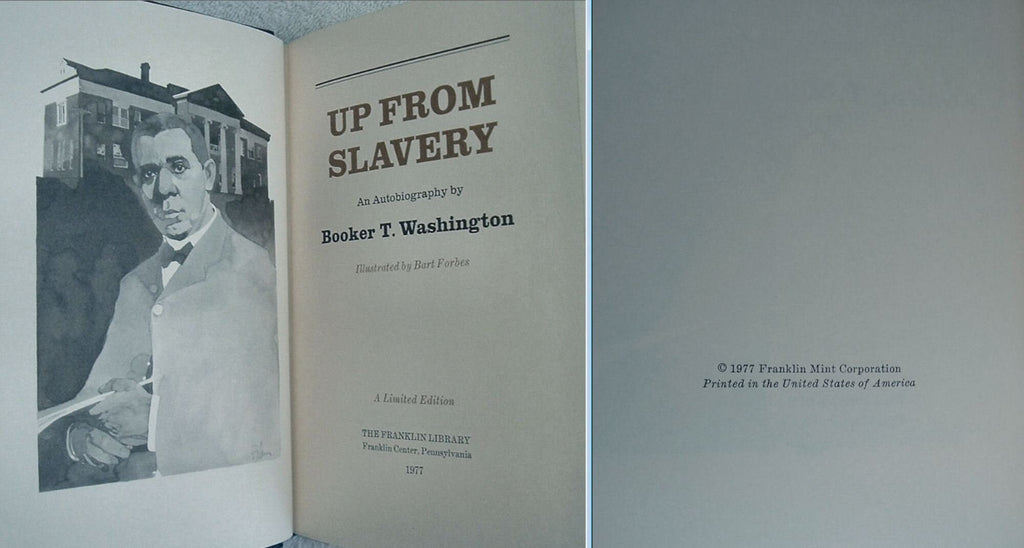 UP FROM SLAVERY by Booker T. Washington Franklin Library Full Leather 1977