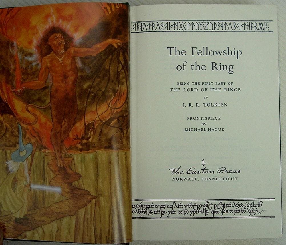 Lord Of The Rings JRR Tolkien 5 Volume Set Easton Press Leather Brand New