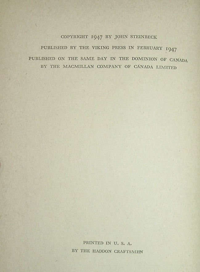 THE WAYWARD BUS by John Steinbeck Viking Press First Edition 1947