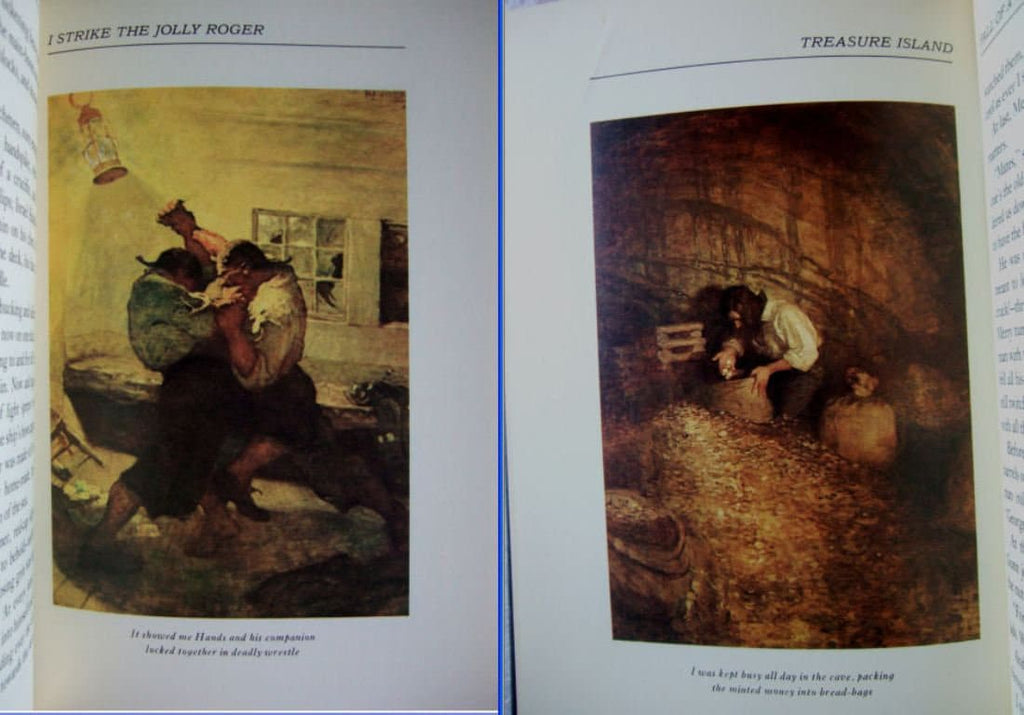 TREASURE ISLAND by Robert Louis Stevenson Franklin Library Leather NC Wyeth 1975