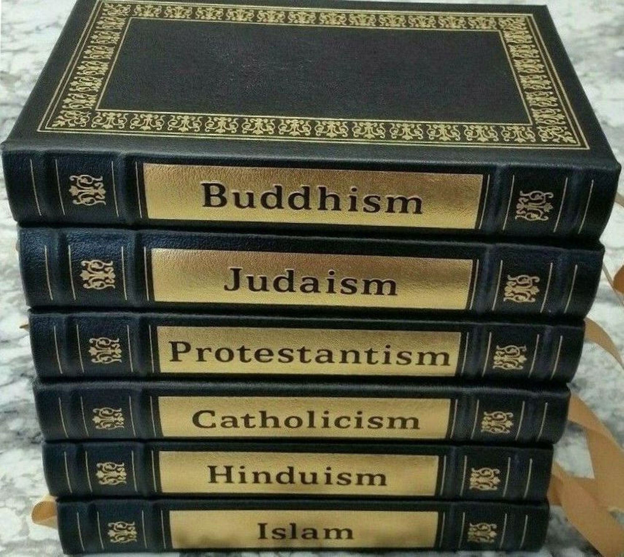 The WORLD'S GREAT RELIGIONS 6 Volume Set by Easton Press Full Leather As New 1994