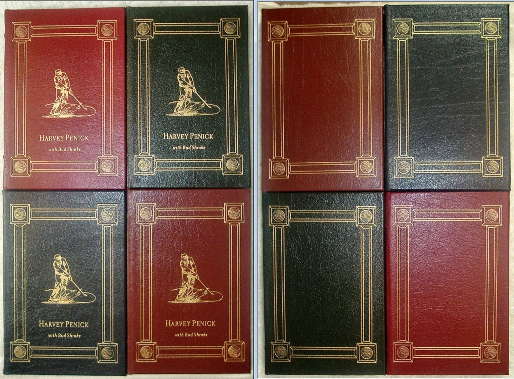 Harvey Penick's Golf Books: Easton Press Leather 4 Volume Set with Slipcase 1996