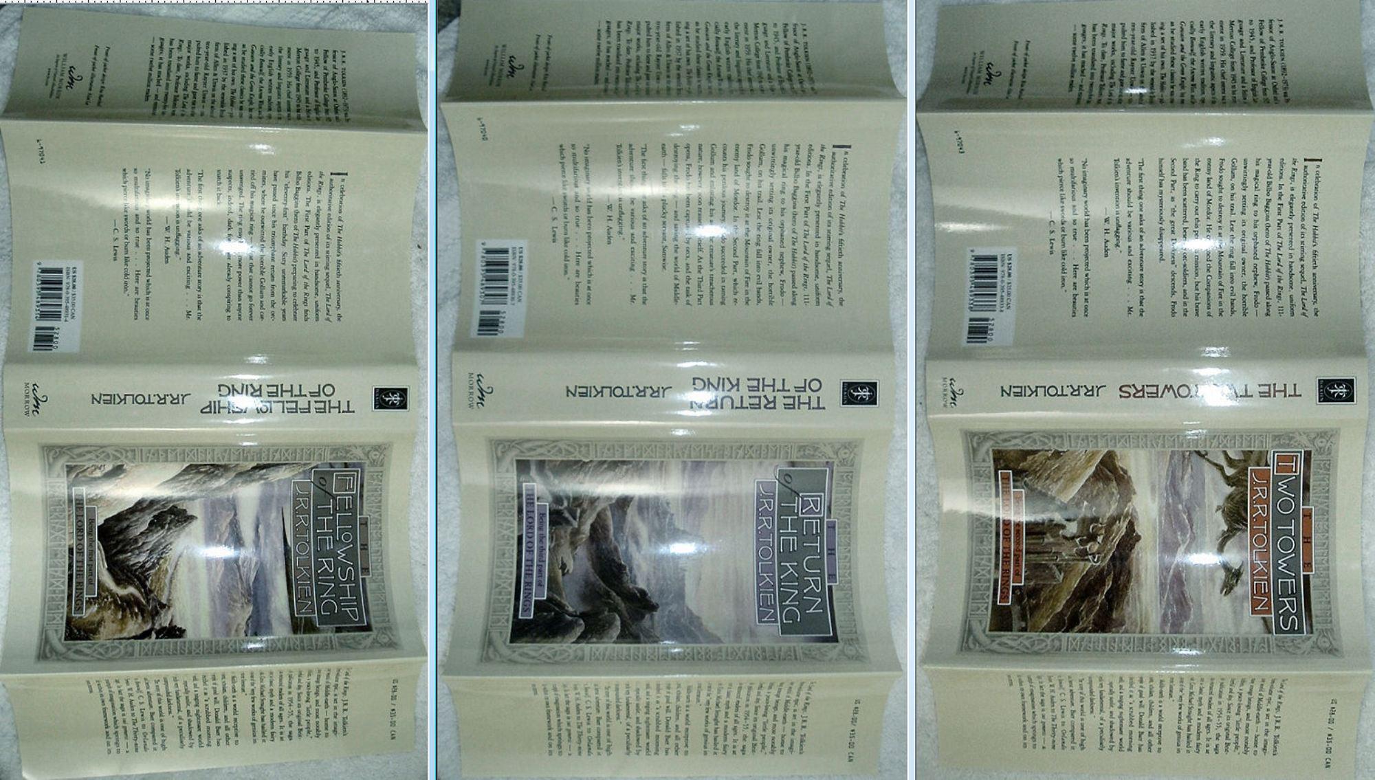 The LORD Of The RINGS 3 Volume Set by JRR Tolkien in Slipcase New Sealed