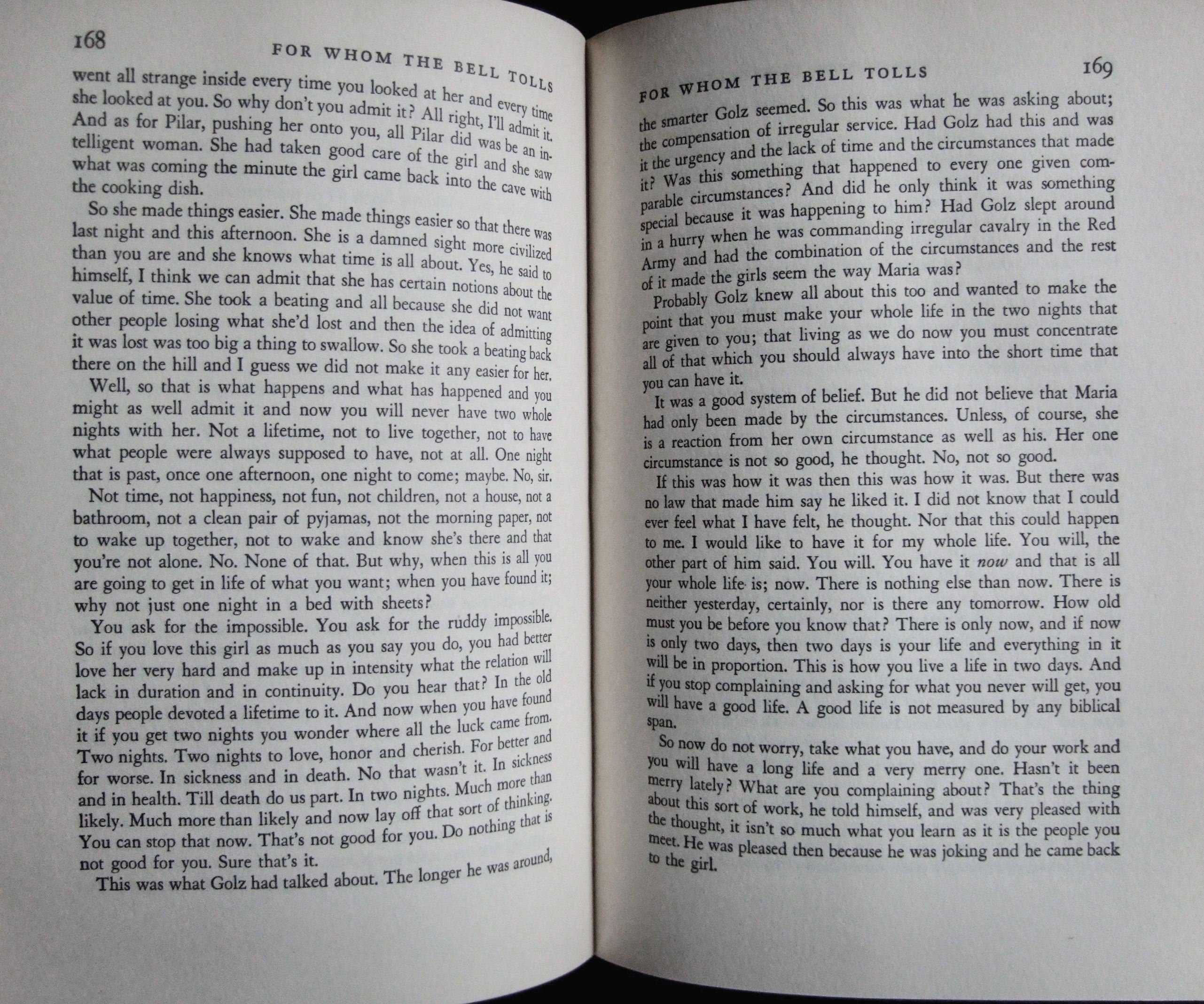 For WHOM The BELL TOLLS by Ernest Hemingway First Edition with Publisher's "A" 1940