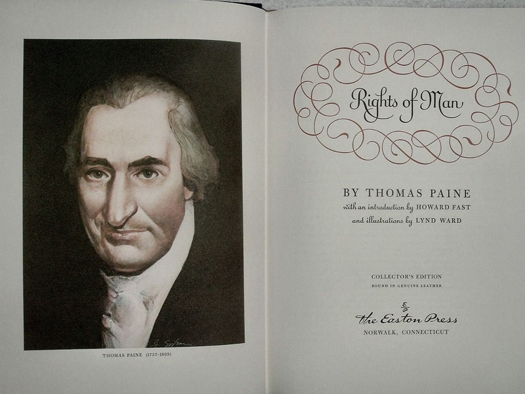 RIGHTS OF MAN by Thomas Paine Easton Press Genuine Leather New 1979