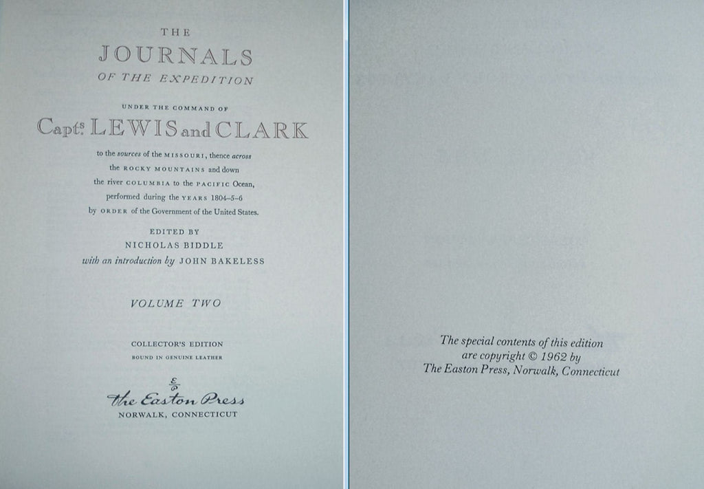 Lewis and Clark Expedition: Easton Press Leather 2-Volume Set