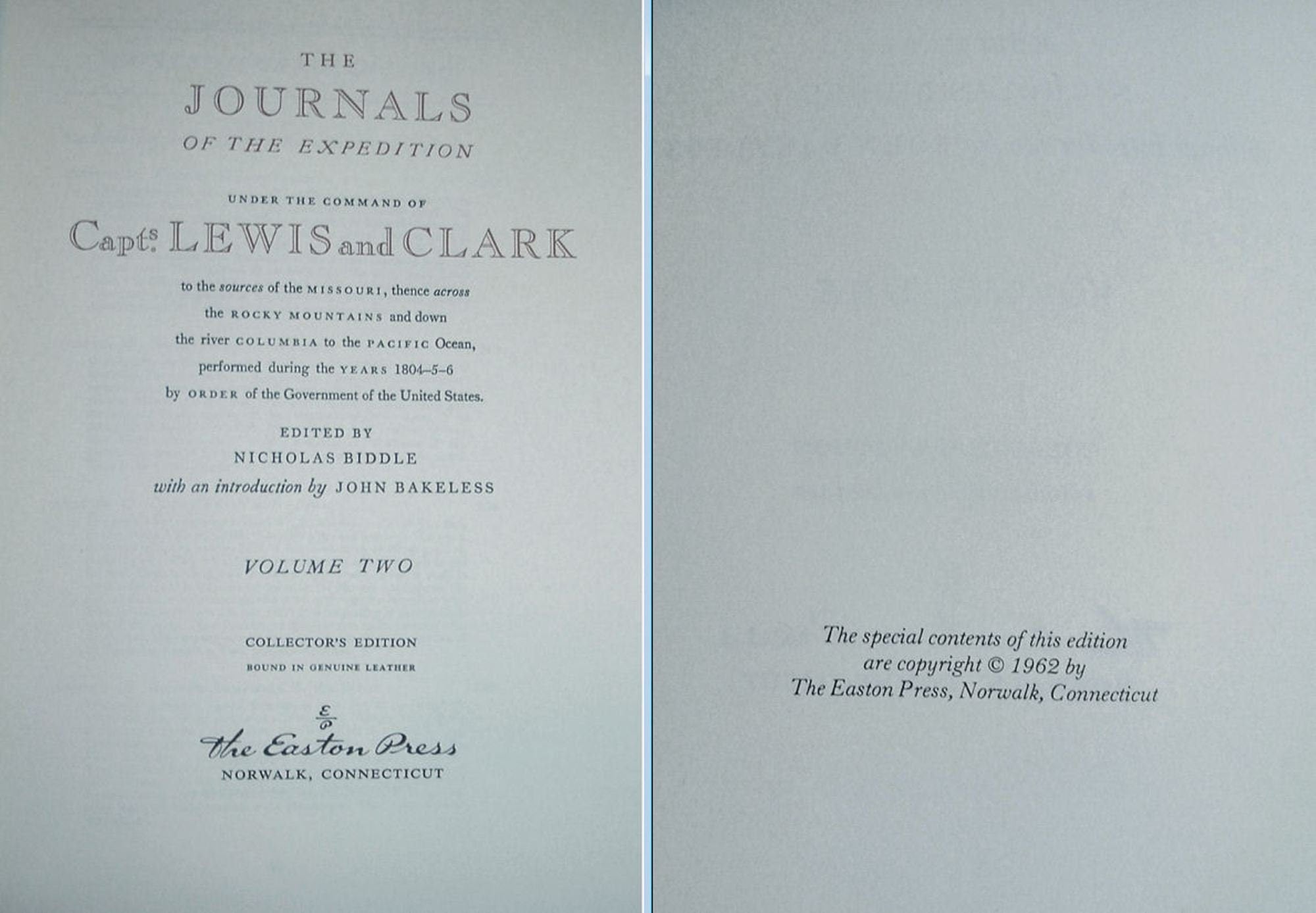 Lewis and Clark Expedition: Easton Press Leather 2-Volume Set